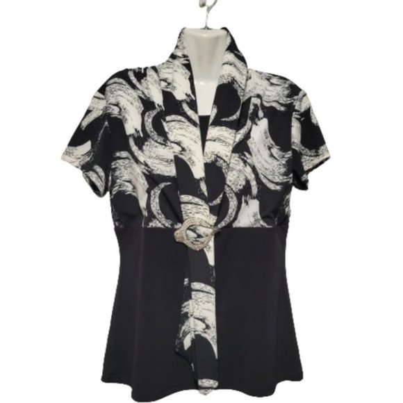 Summer Top Short Sleeve Blouse Top- Sizes S/M/ XL - Picture 1 of 16